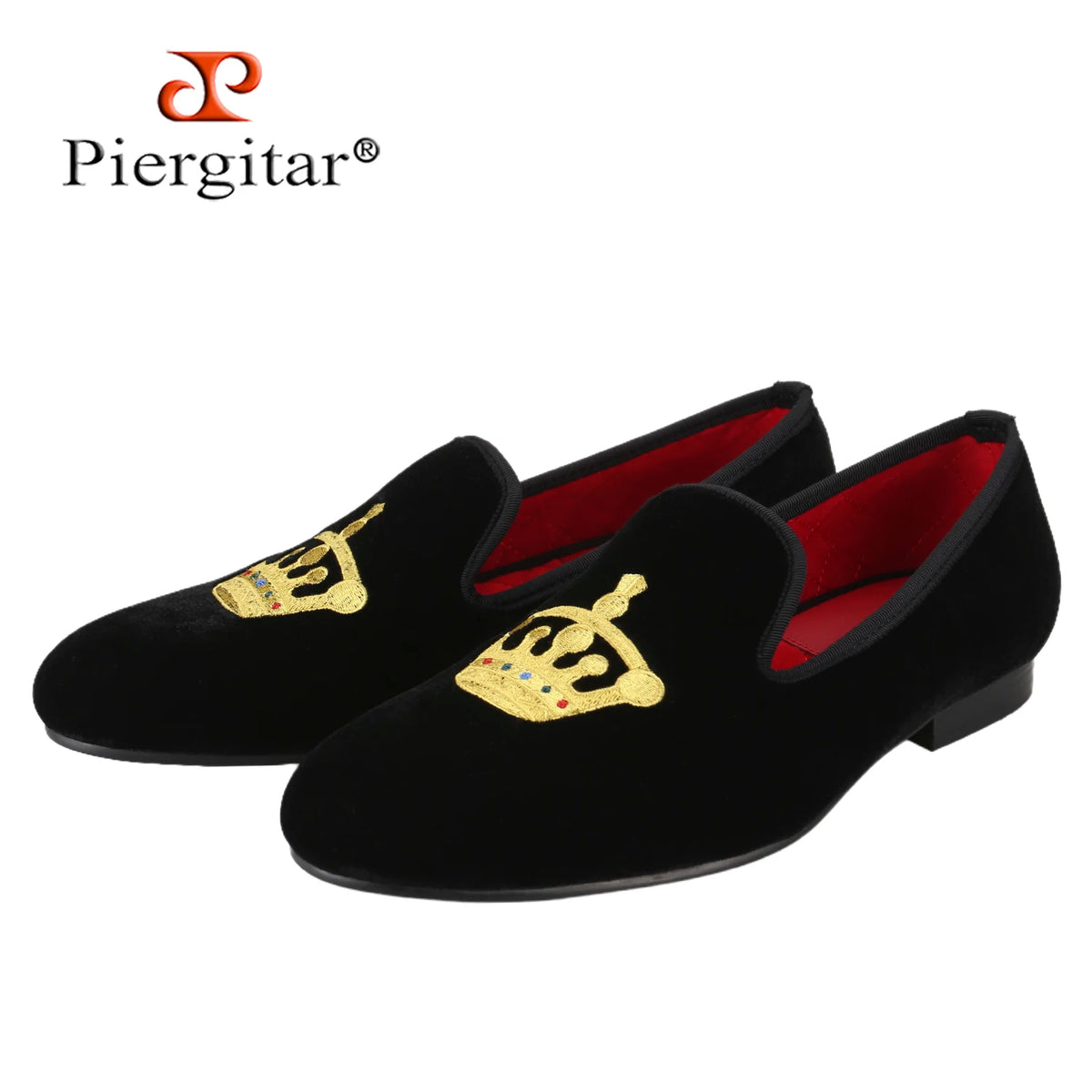 Loafers Velours Broderie Couronne Homme – CLEVI Paris