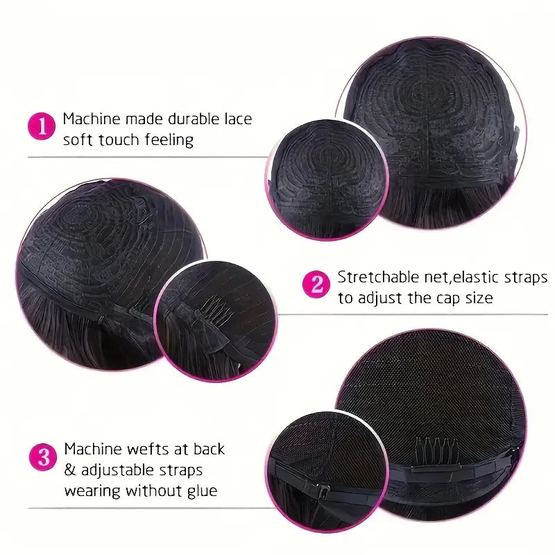 Perruque Afro Kinky Curly Full Machine Sans Colle – CLEVI Paris