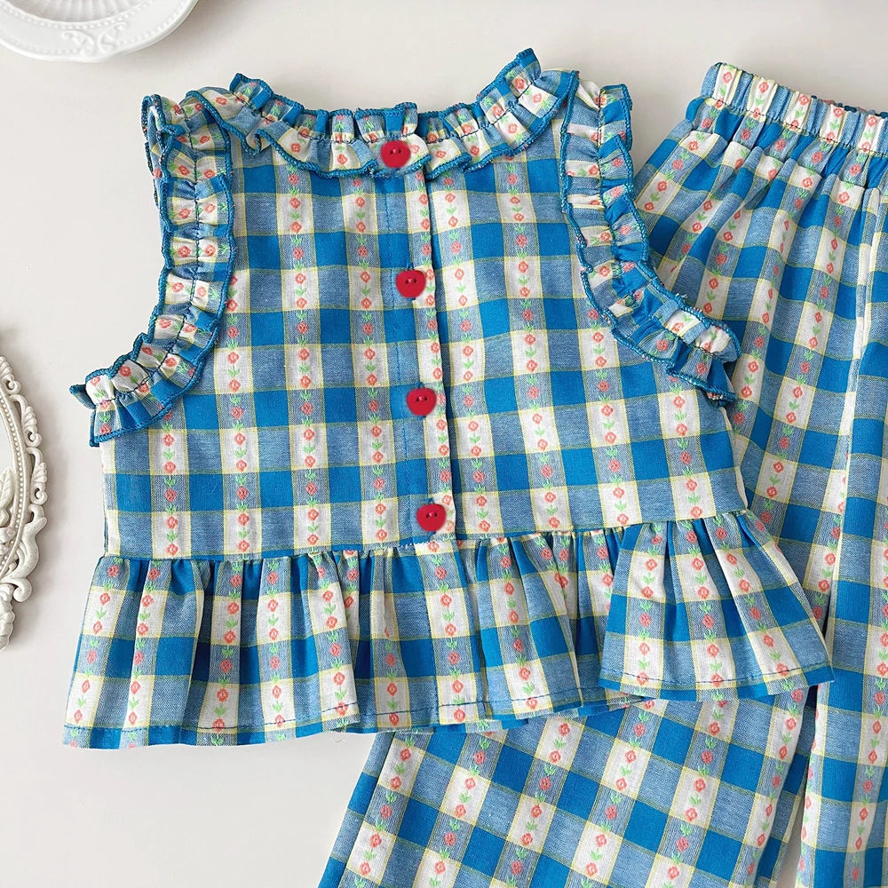 Ensemble été fille débardeur et pantalon – CLEVI Paris