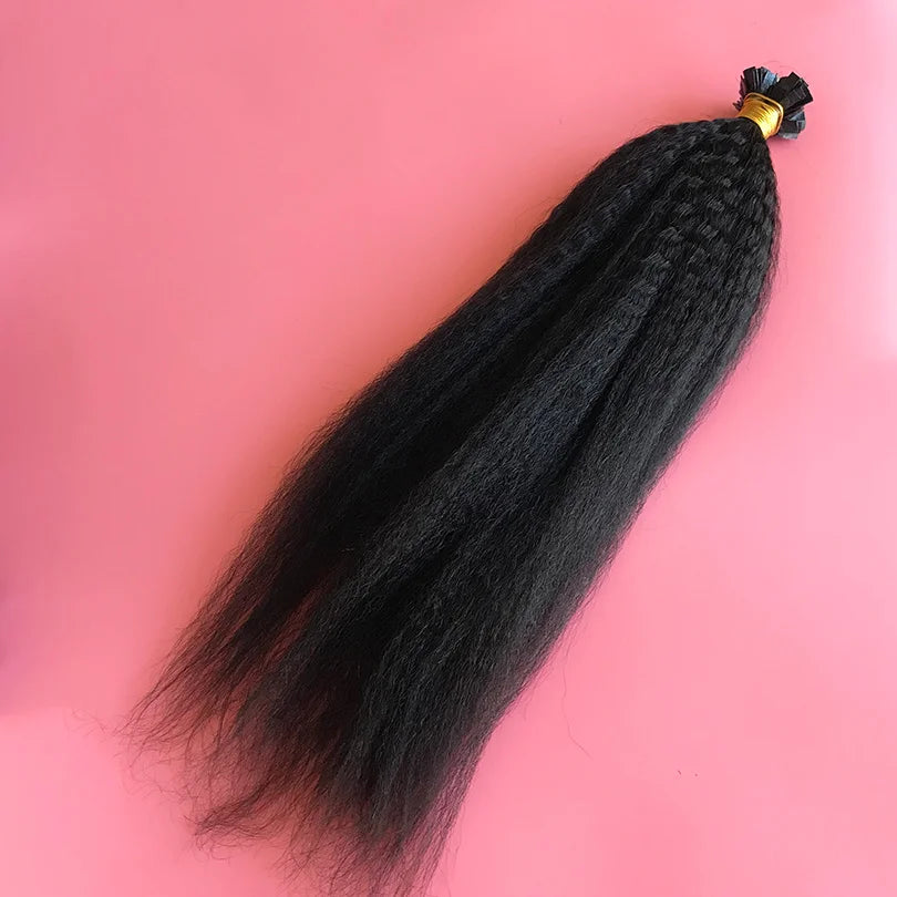 Extensions Flat Tip Kinky Straight Remy Hair 100 Brins – CLEVI Paris