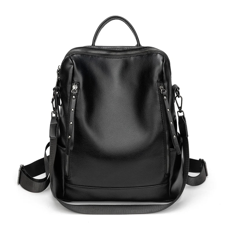 Sac à Dos Femme Convertible Cuir PU Rétro – CLEVI Paris