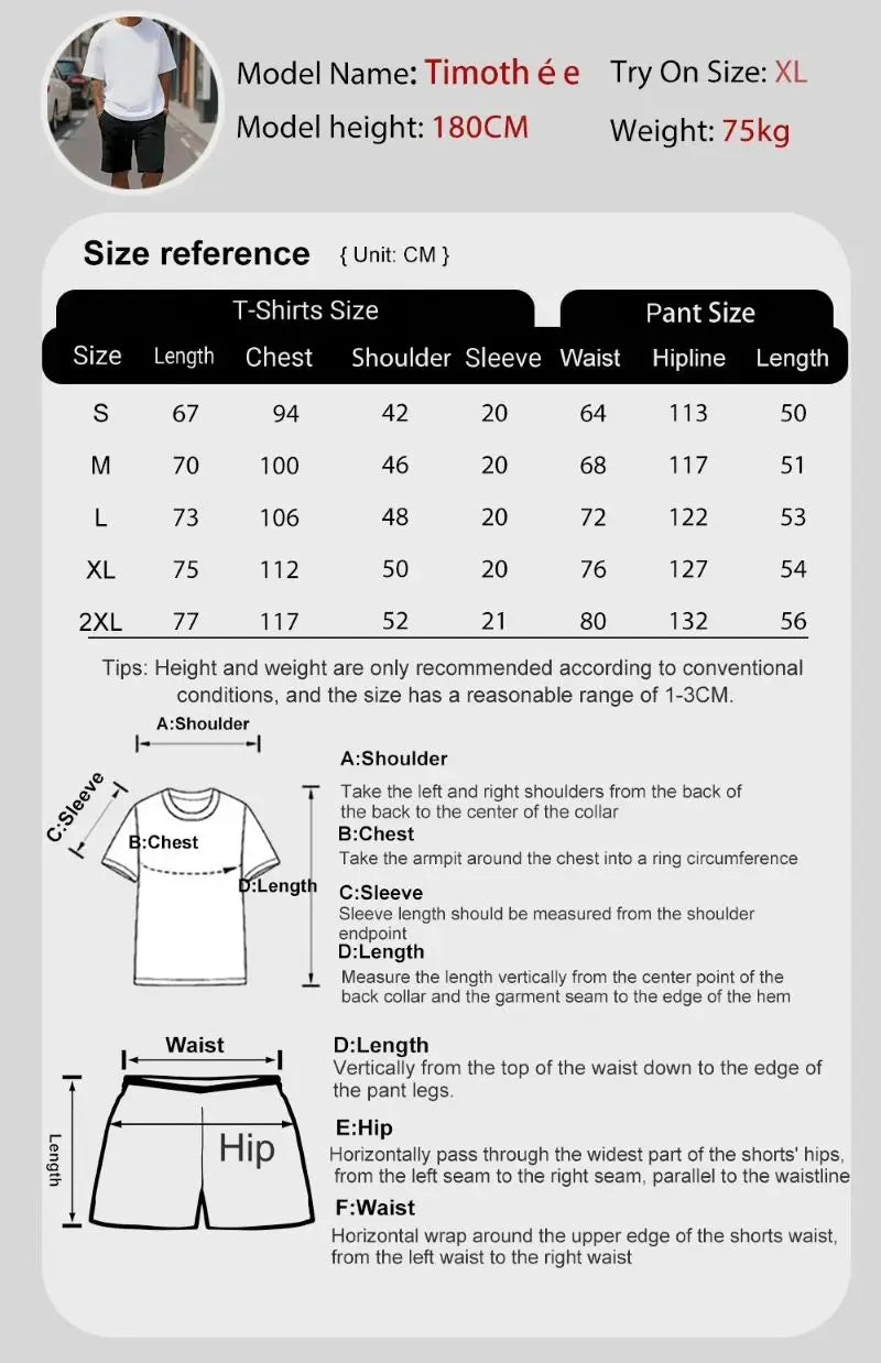 Ensemble homme t-shirt et short décontracté – CLEVI Paris