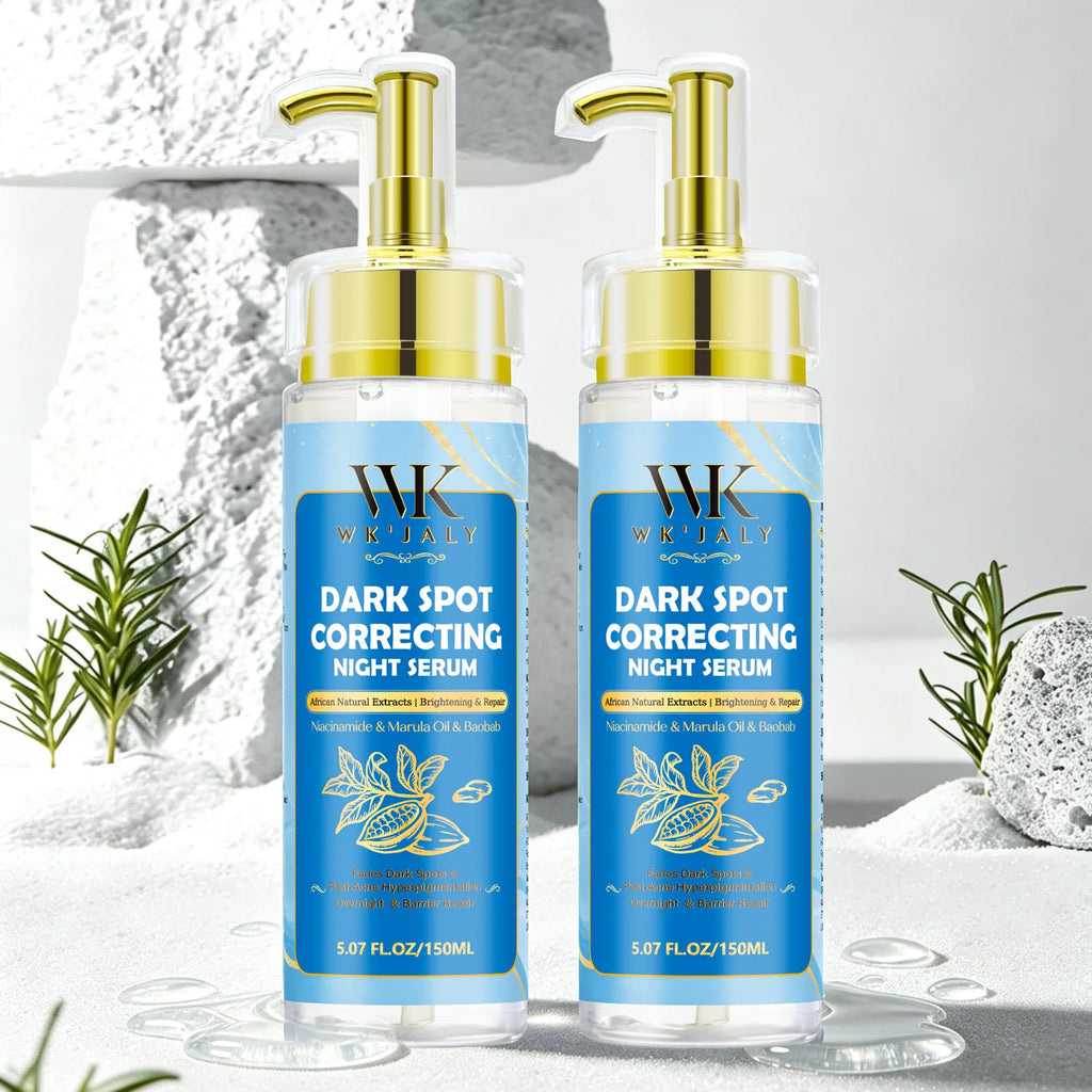 Sérum Nuit Anti-Taches WK'JALY – Éclaircissant, Hydratant & Extraits Africains 150ml – CLEVI Paris
