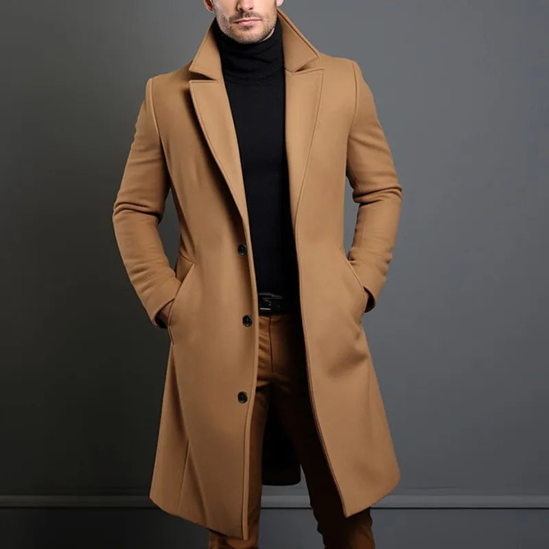 Manteau long boutonné homme – CLEVI Paris