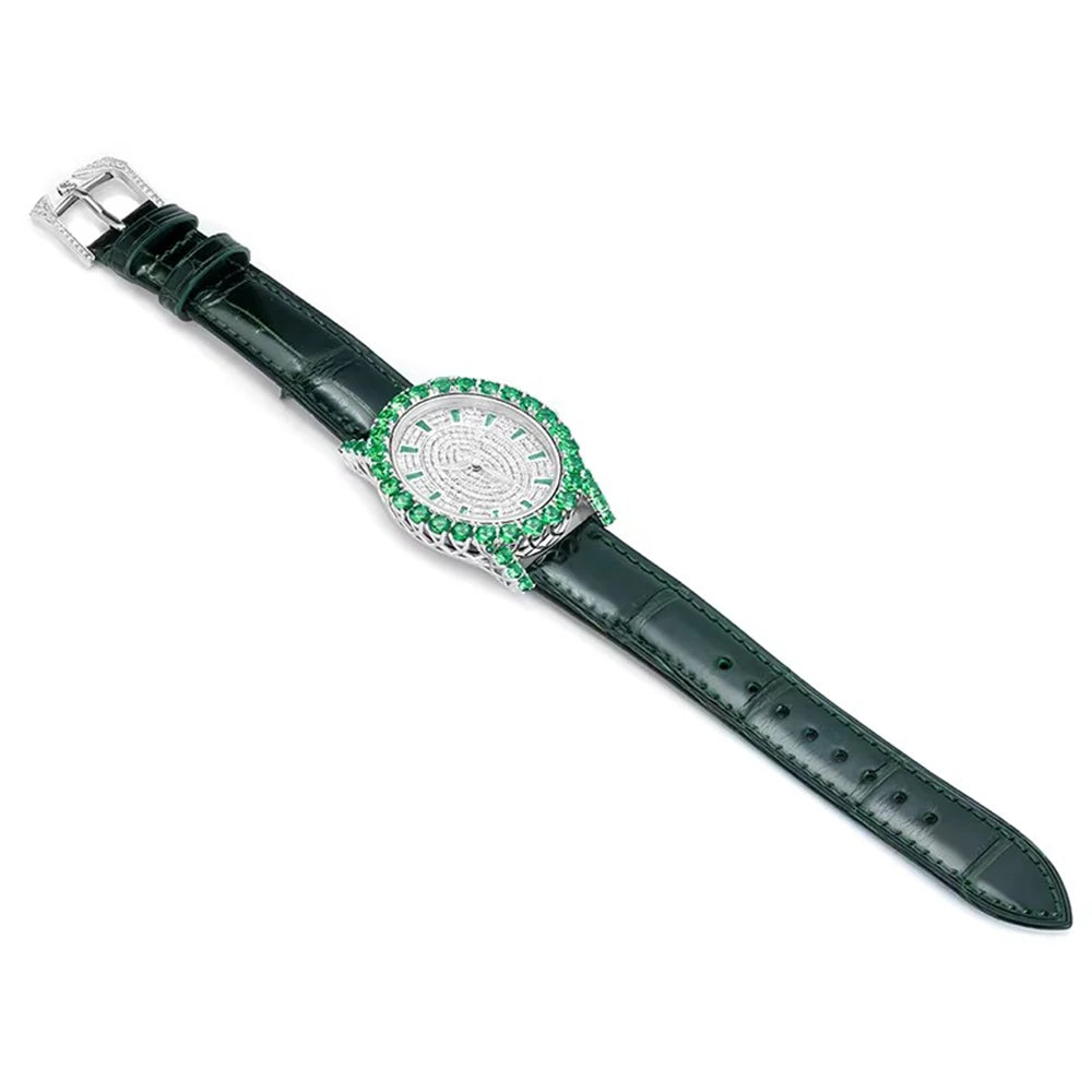 Montre Femme Émeraude Saphir Argent 925 Vintage – CLEVI Paris
