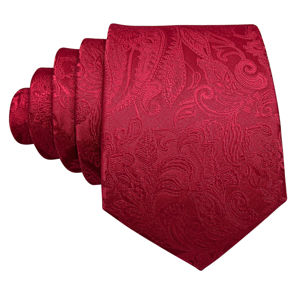 Coffret cravate homme paisley, pochette et boutons – CLEVI Paris