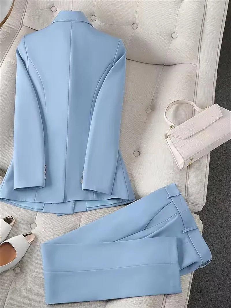 Tailleur femme blazer et pantalon bureau – CLEVI Paris