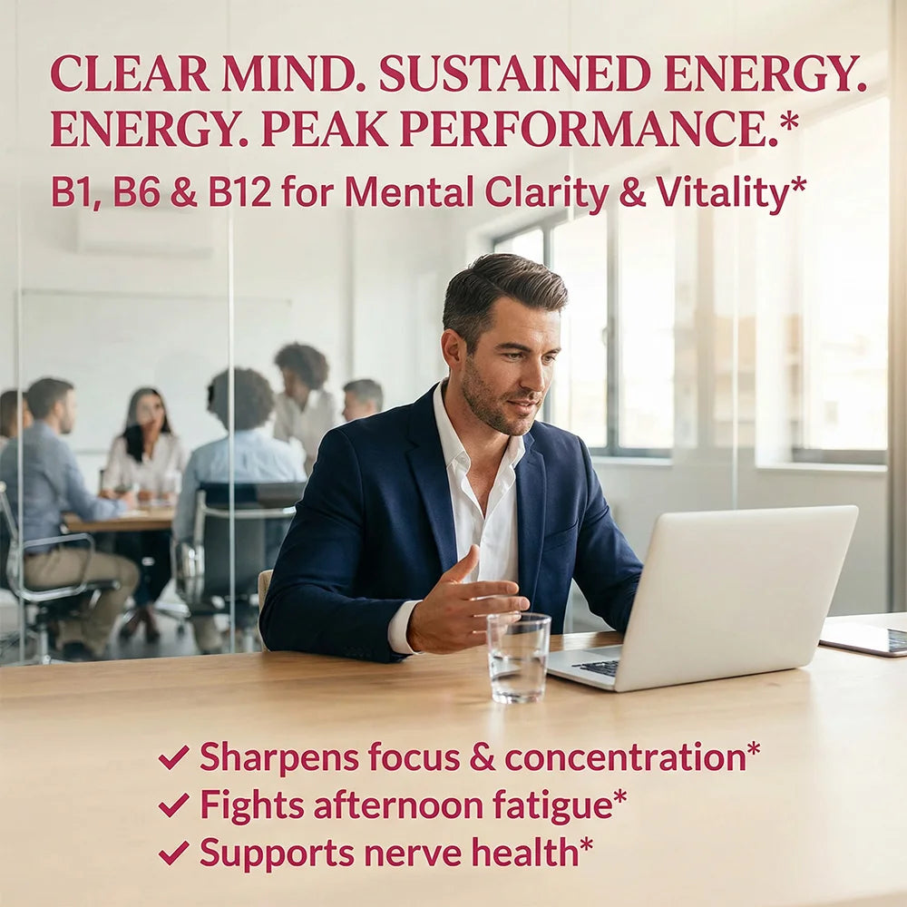 Complexe vitamines B1 B6 B12, 60 capsules – CLEVI Paris