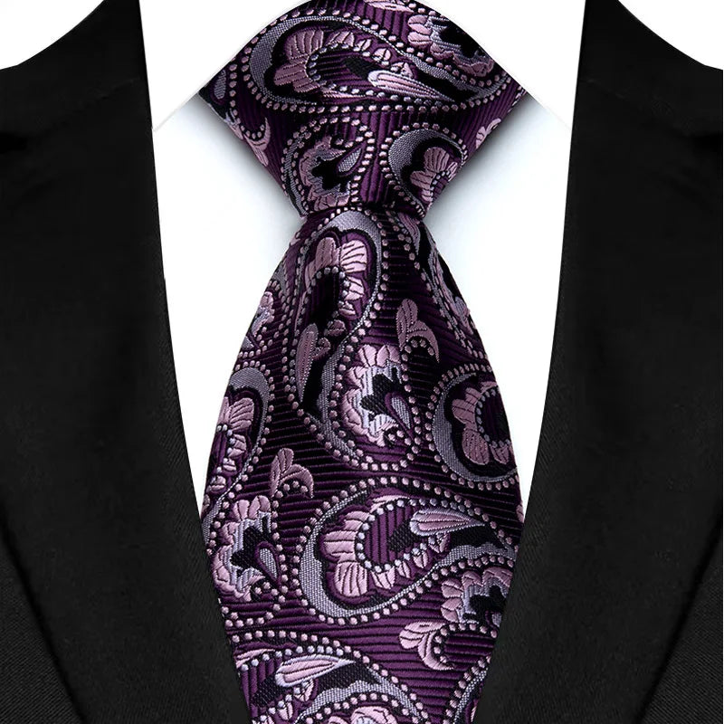 Cravate homme motif cachemire en polyester – CLEVI Paris