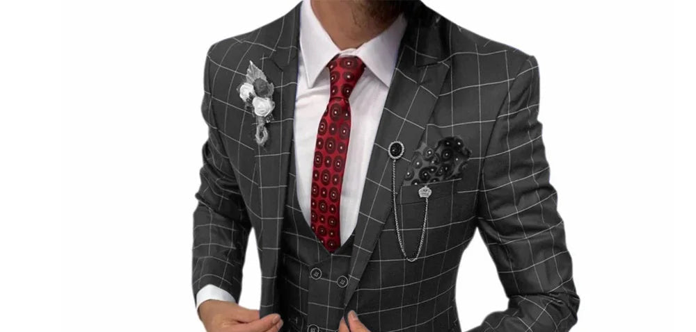 Costume homme 3 pièces, coupe droite – CLEVI Paris