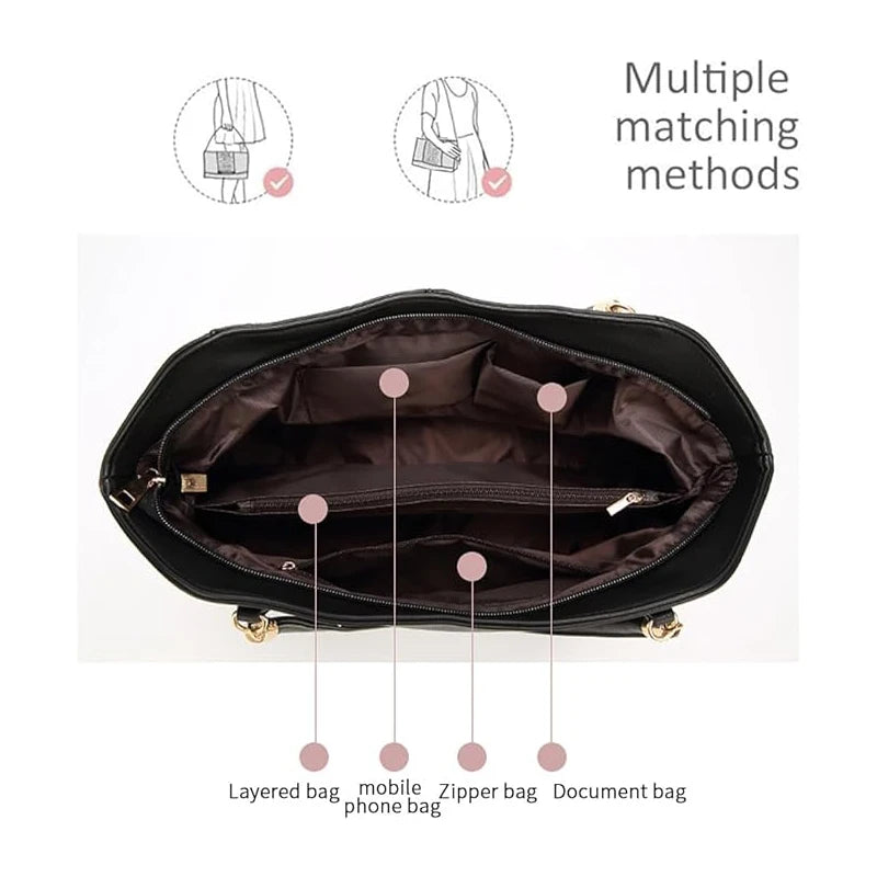 Sac à Bandoulière Femme Cuir PU Imperméable Zippé – CLEVI Paris