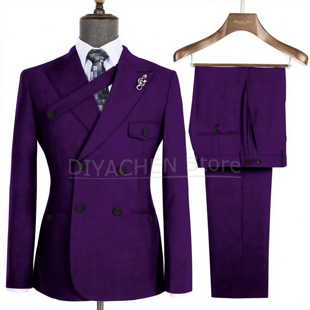 Costume homme croisé à revers pointus – CLEVI Paris
