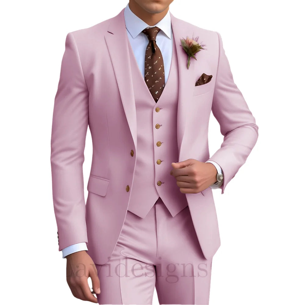 Costume homme 3 pièces, coupe droite plissée – CLEVI Paris