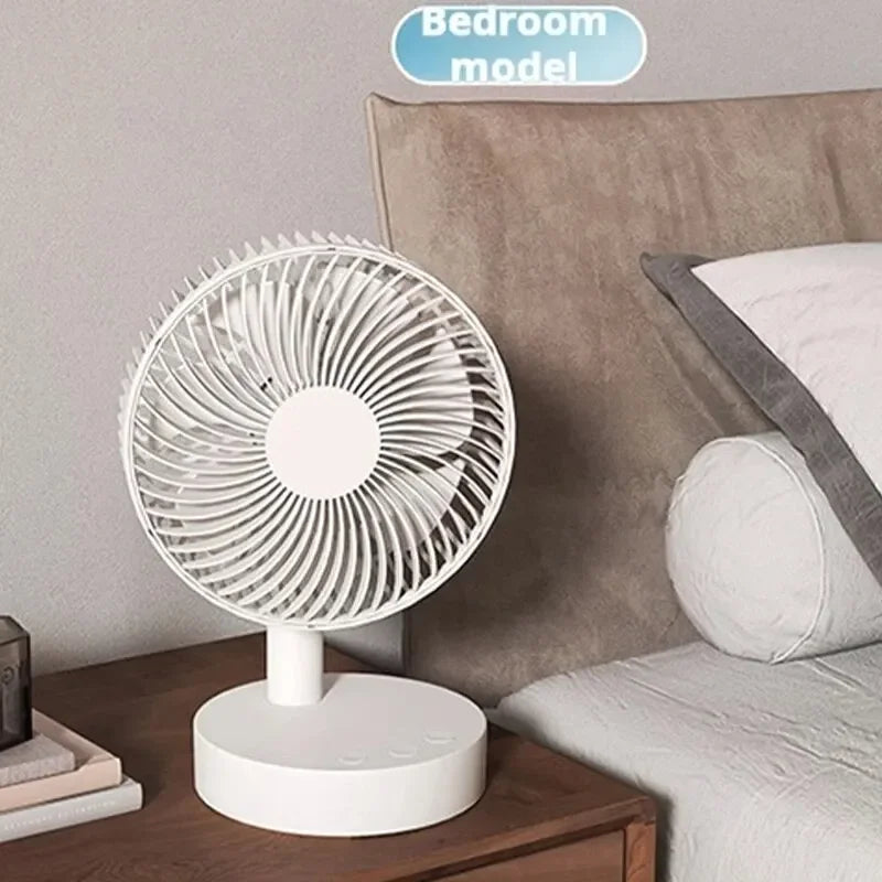 Ventilateur de bureau rechargeable à 4 vitesses – CLEVI Paris