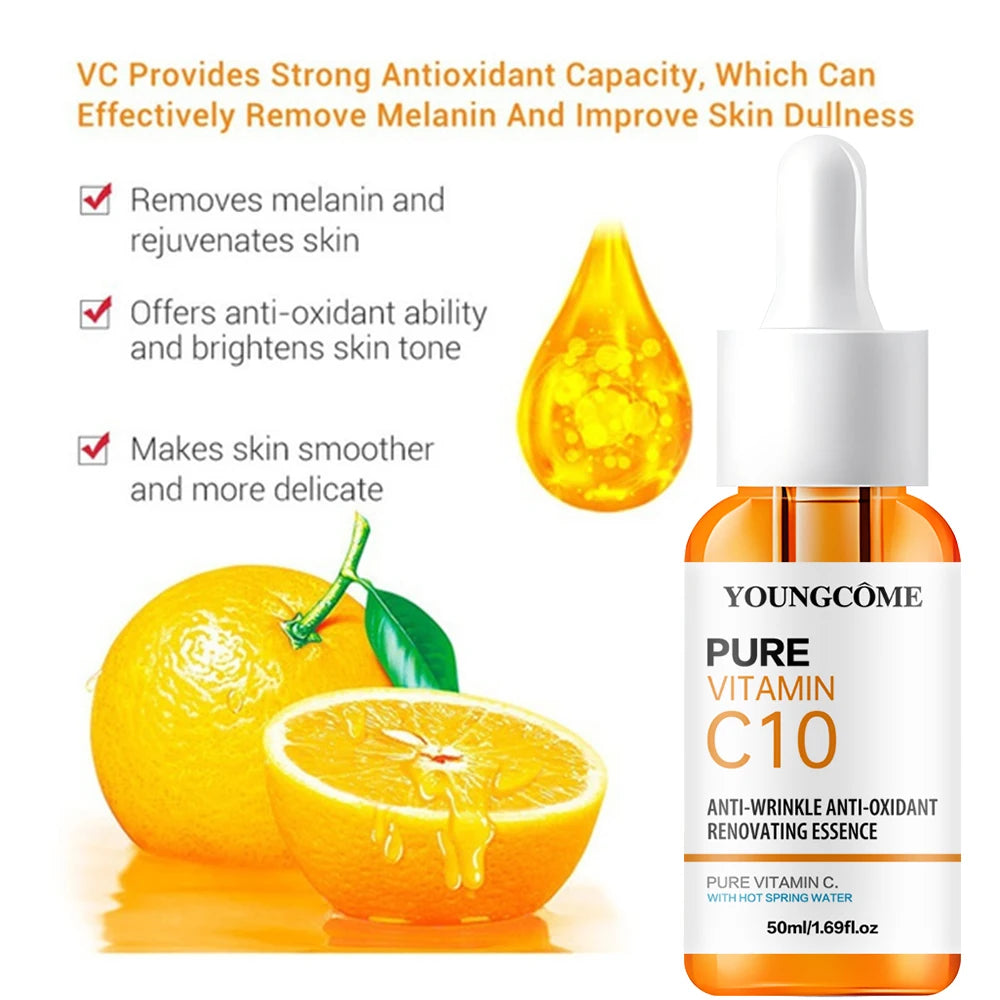 Sérum Éclat Vitamine C & Acide Hyaluronique YOUNGCOME – Anti-Taches & Anti-Âge – CLEVI Paris