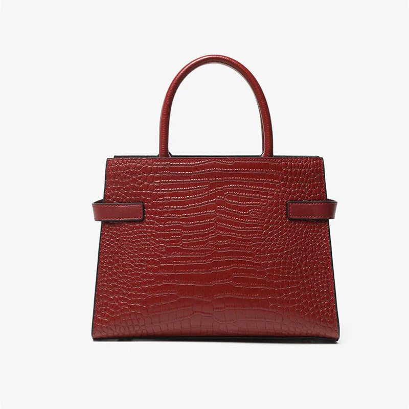 Sac à Main Femme Cuir Véritable Motif Crocodile Luxe Épaule & Bandoulière 3 Coloris – CLEVI Paris