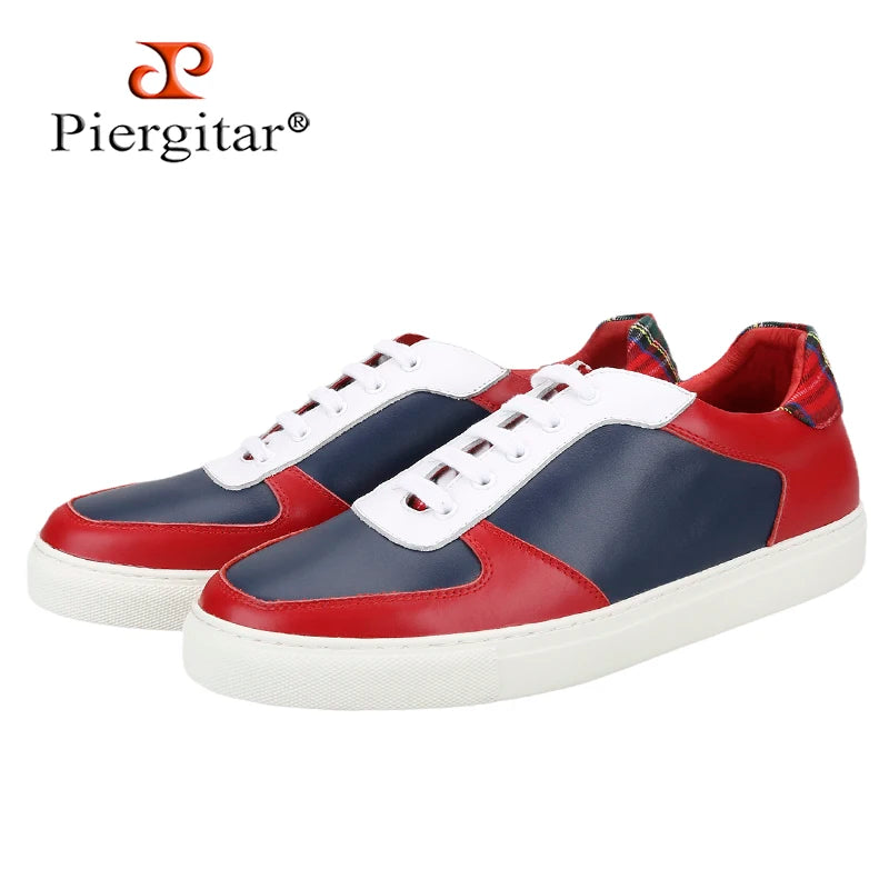 Sneakers Cuir Véritable Homme Patchwork Semelle Rehausseé – CLEVI Paris