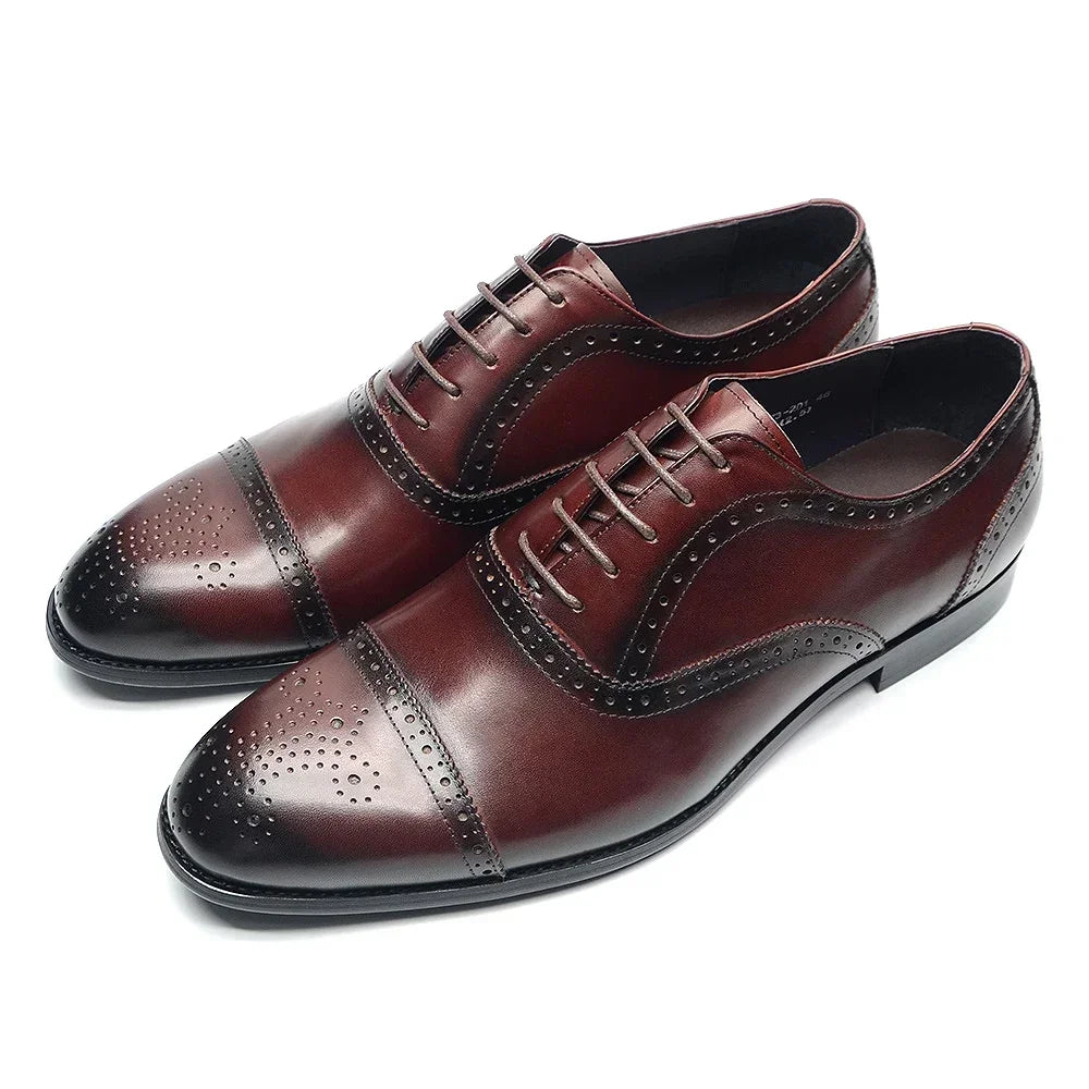 Oxford brogue homme en cuir et patchwork – CLEVI Paris