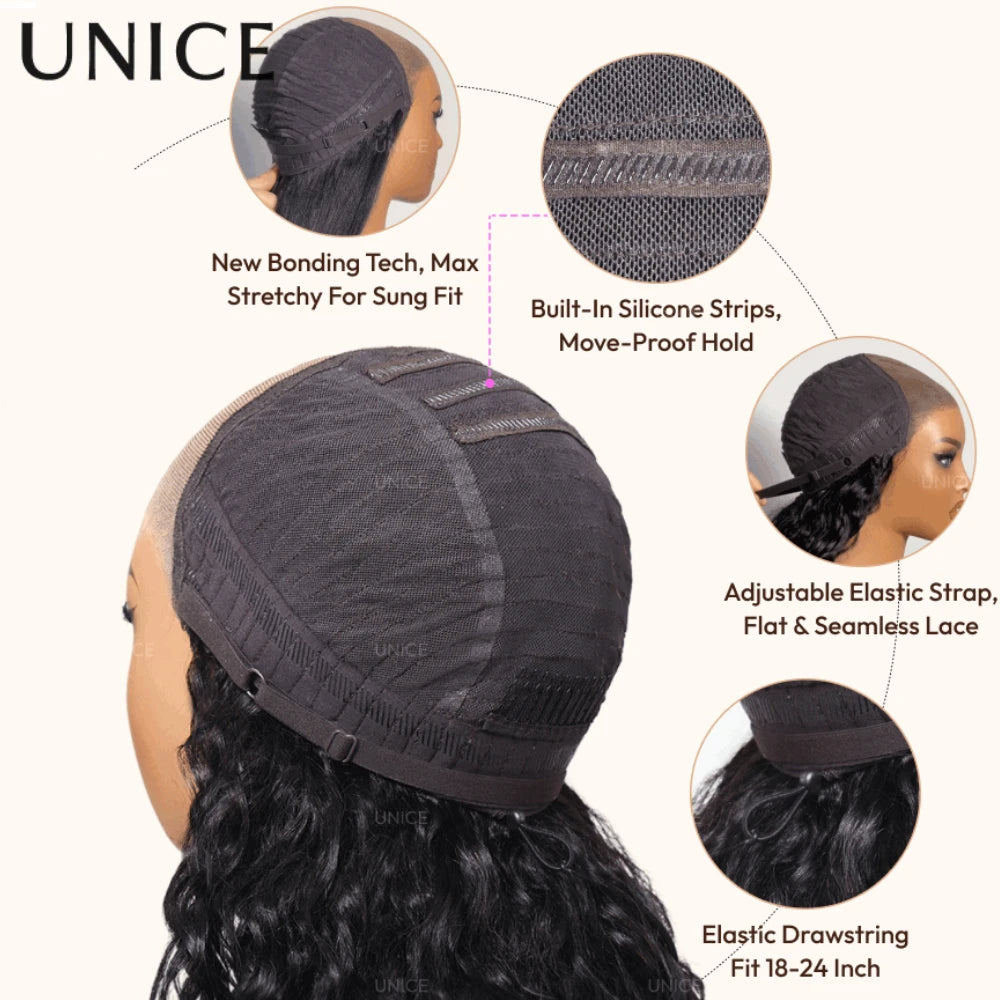 Perruque Water Wave Cheveux Humains Remy Hair Dentelle 7x5 Glueless Pré-Coupée – CLEVI Paris