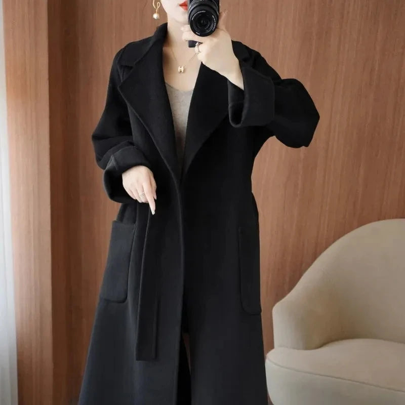 Manteau long ceinturé femme – CLEVI Paris