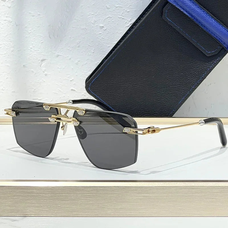 Lunettes de Soleil Sans Monture Alliage UV400 Unisexe – CLEVI Paris