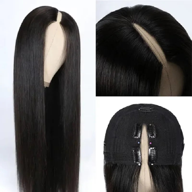 Perruque V Part Straight Sans Colle Remy Hair – CLEVI Paris