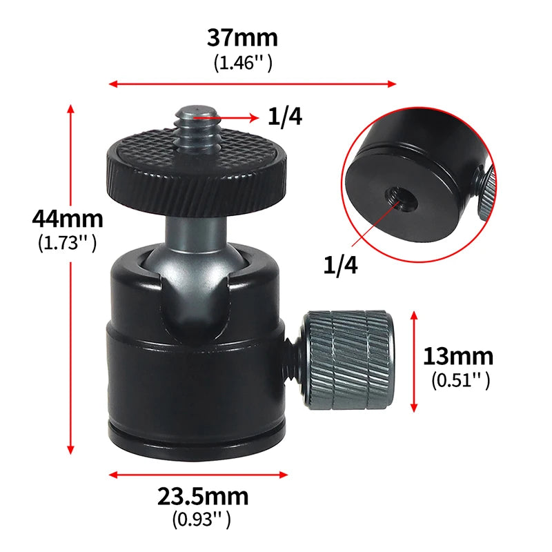 Mini rotule FEICHAO 360° à vis 1/4 – CLEVI Paris