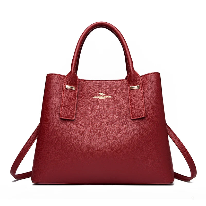 Sac Bandoulière Femme Cuir Microfibre 3 Couches Grande Capacité – CLEVI Paris