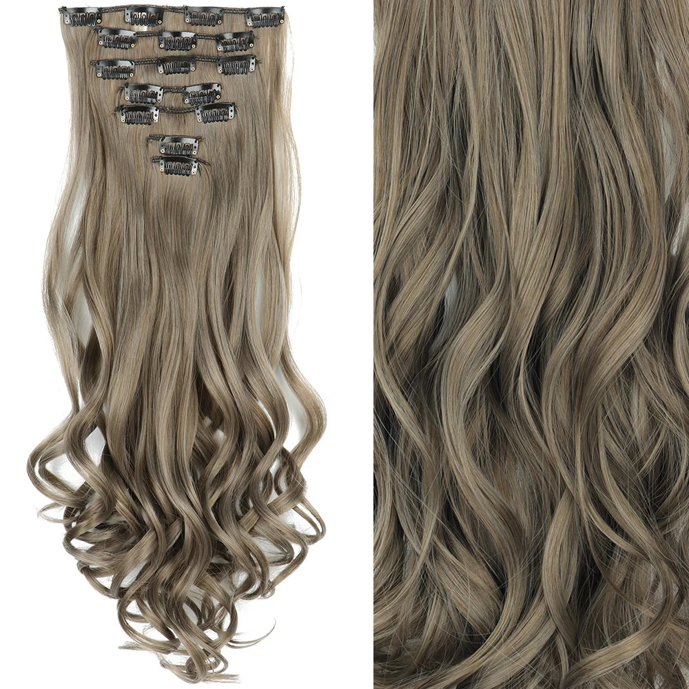 Extensions Cheveux Clips 7 Pcs Synthétique 50 Couleurs – CLEVI Paris