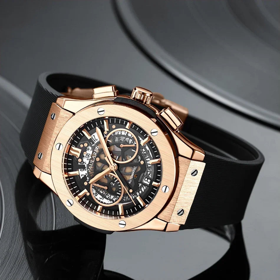 Montre Chronographe Squelette Quartz Homme – CLEVI Paris