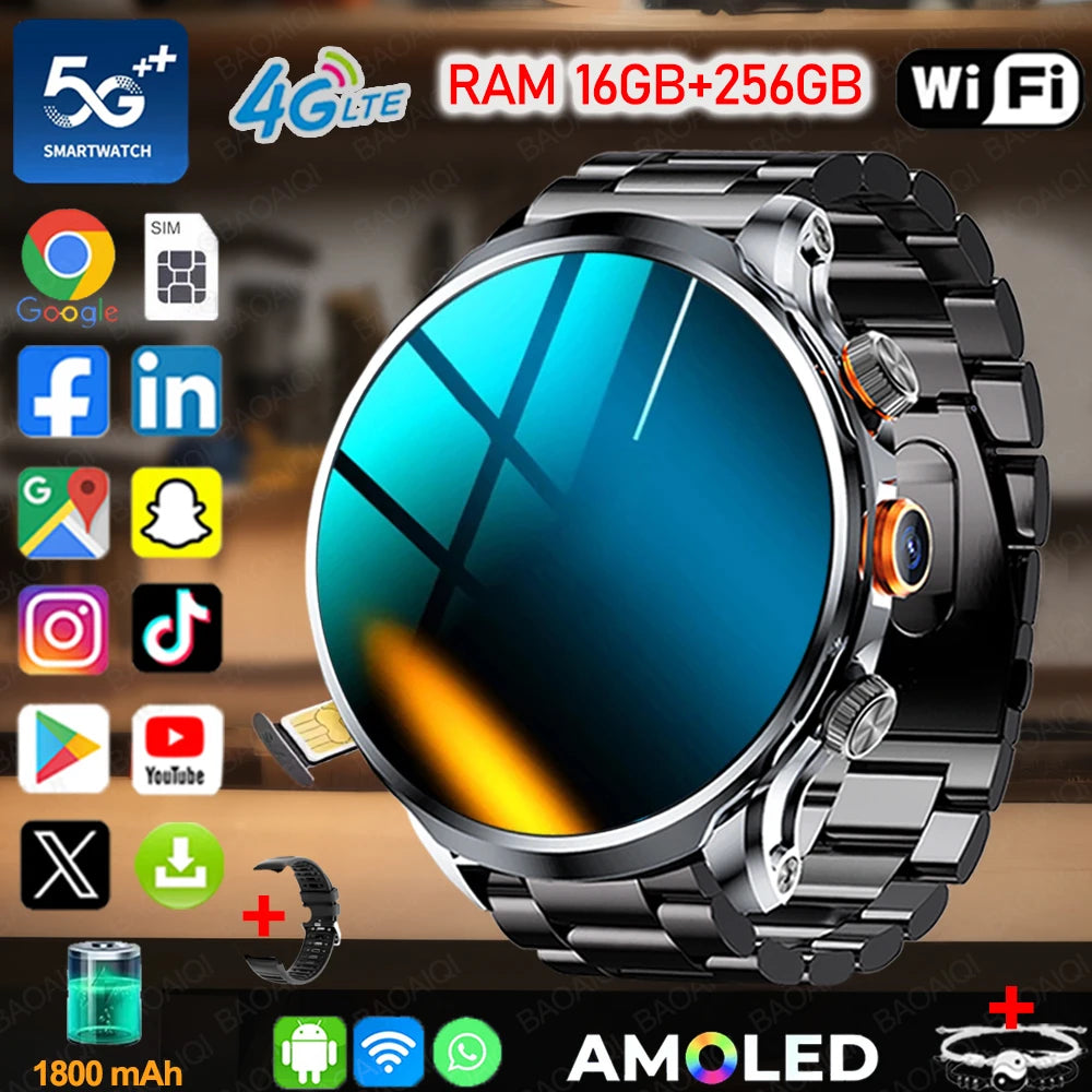 Montre Connectée 4G AMOLED BAOAIQI GPS SIM Google Play – CLEVI Paris