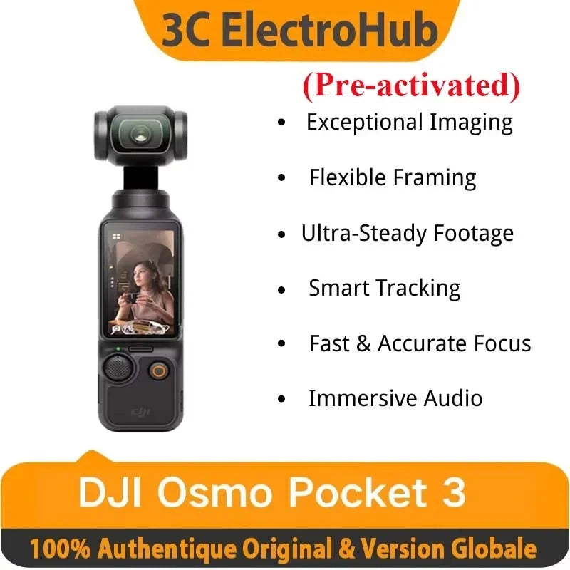 DJI Osmo Pocket 3 caméra 4K préactivée – CLEVI Paris