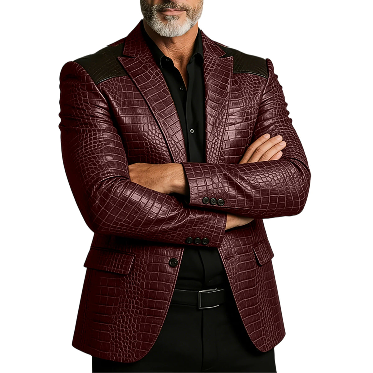 Blazer effet crocodile homme – CLEVI Paris