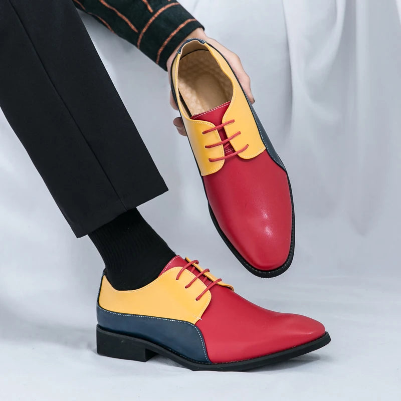 Chaussures Casual Homme Cuir Lacets Multicolore – CLEVI Paris