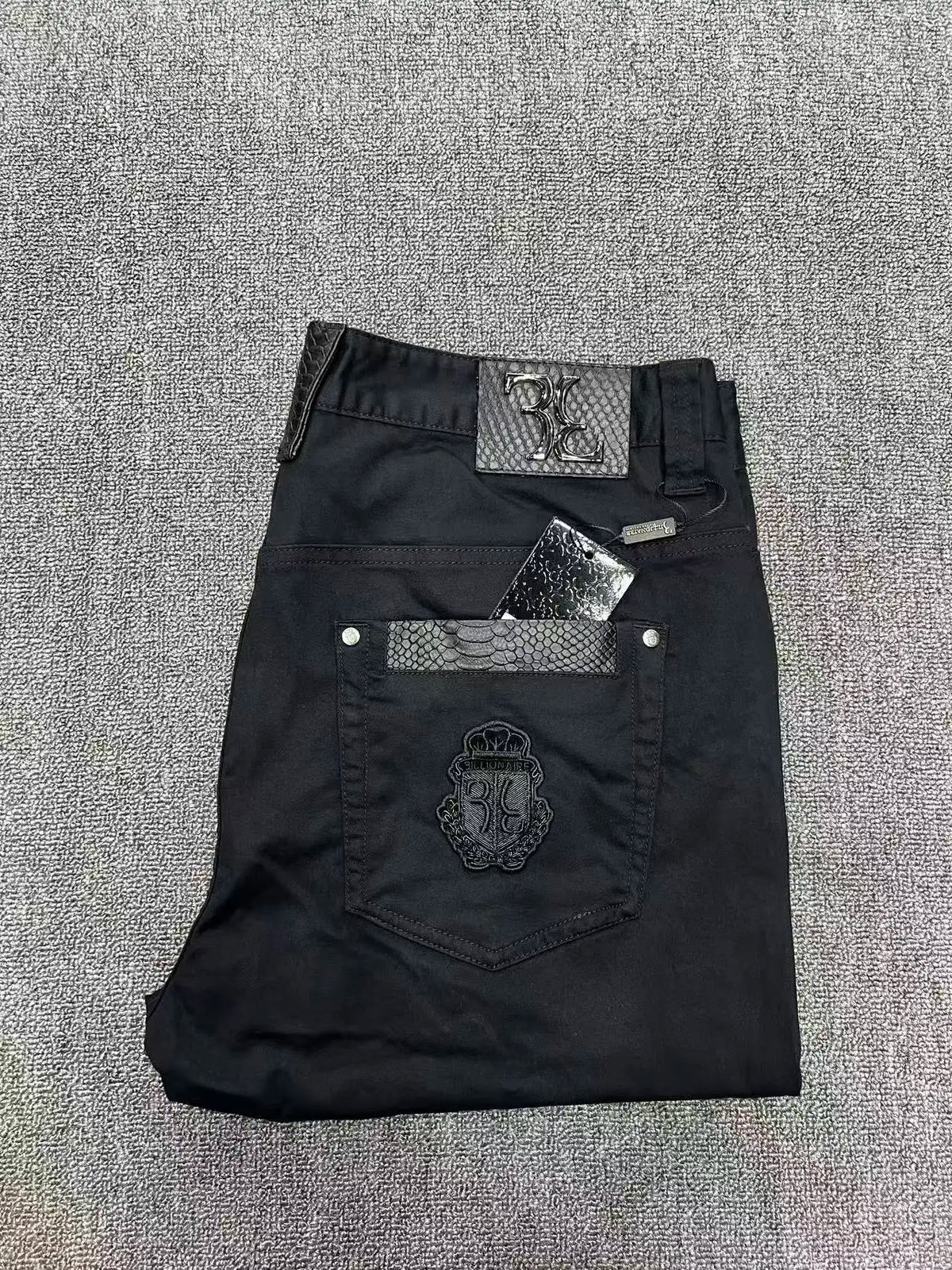 Jean Homme Slim Stretch Brodé Fermeture Zip Casual 4 Saisons Tailles 34-42 – CLEVI Paris