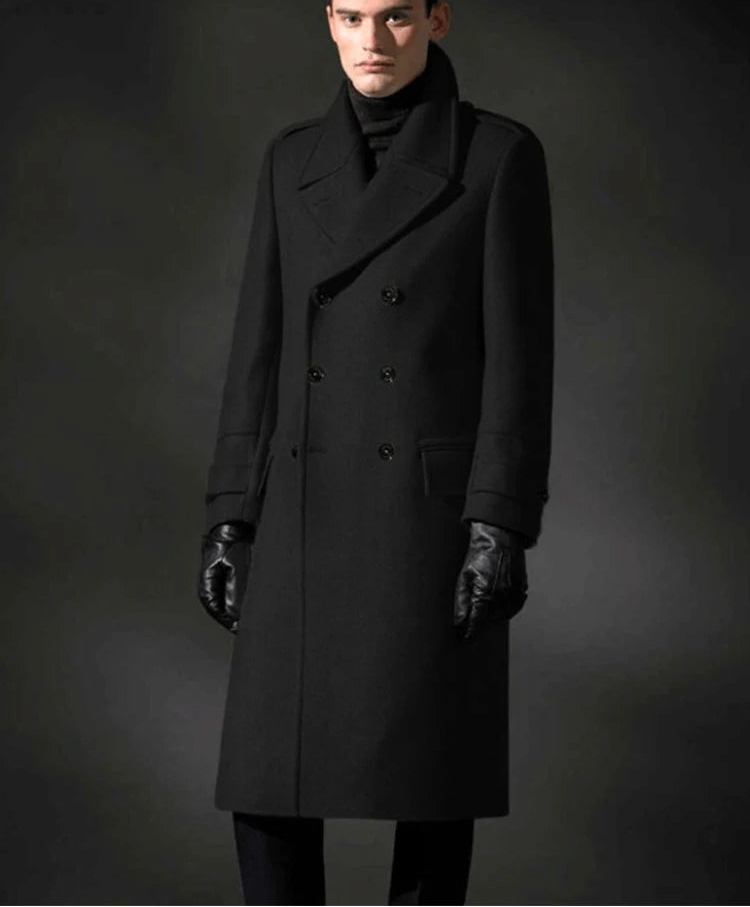 Manteau long croisé homme – CLEVI Paris
