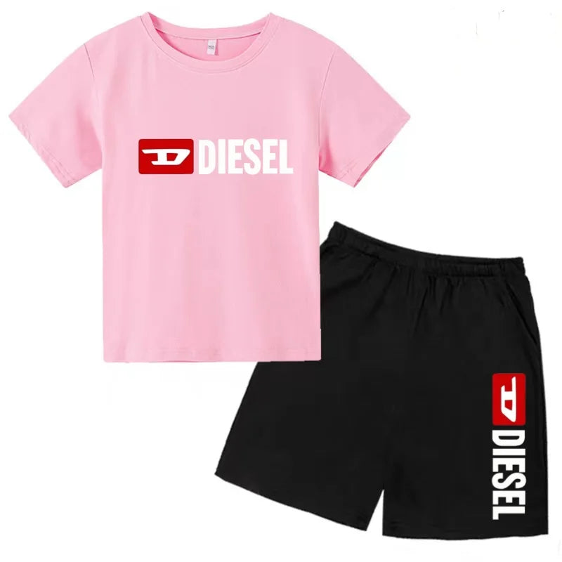 Ensemble enfant T-shirt à lettres et short – CLEVI Paris