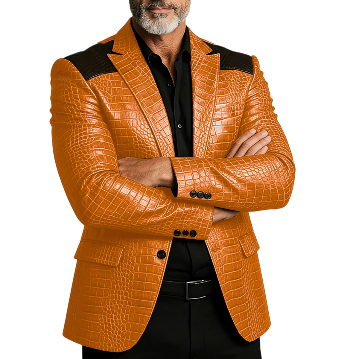 Blazer effet crocodile homme – CLEVI Paris