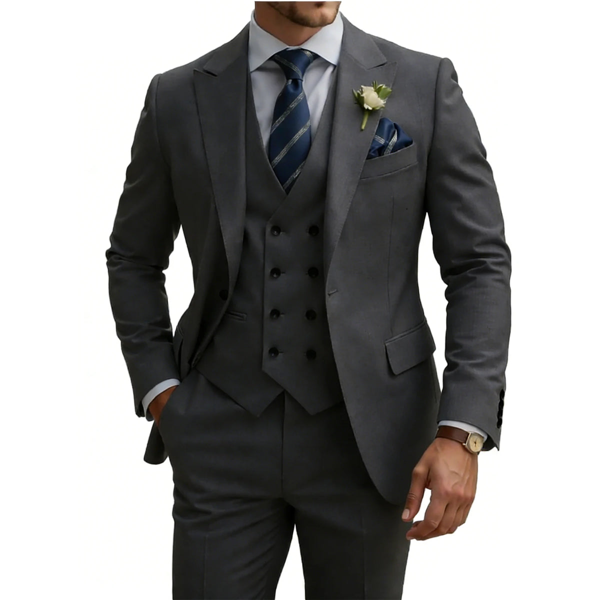 Costume homme 3 pièces, coupe ajustée – CLEVI Paris