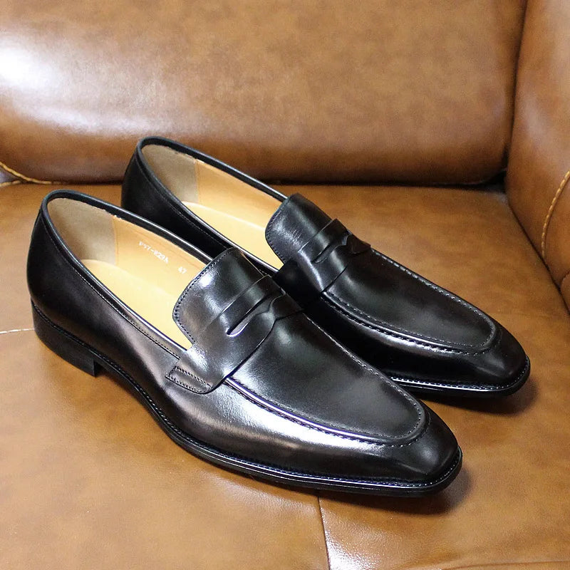 Mocassins en cuir à enfiler homme – CLEVI Paris