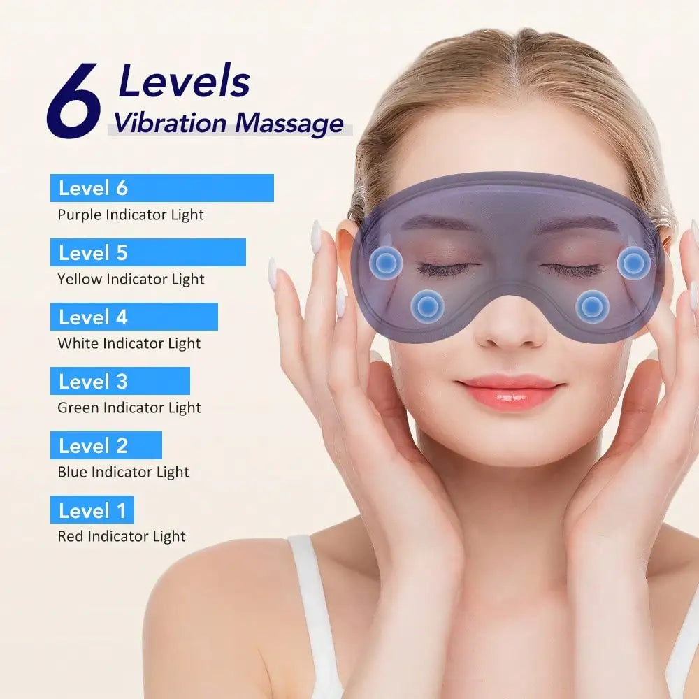 Masque yeux chauffant à vibrations USB-C – CLEVI Paris