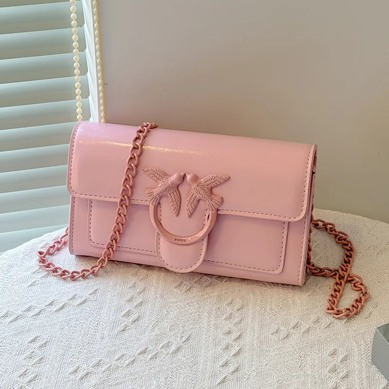 Mini Sac Carré Chaîne Femme Rétro Bandoulière Réglable – CLEVI Paris