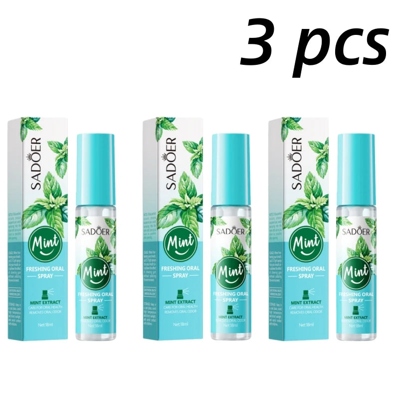 Spray Buccal Haleine Fraîche – Parfum Menthe ou Pêche, Anti-Mauvaise Haleine
