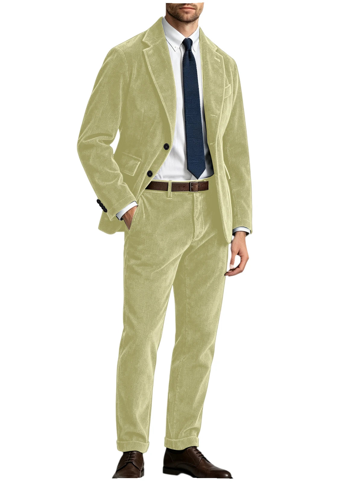 Costume homme 2 pièces en velours côtelé – CLEVI Paris