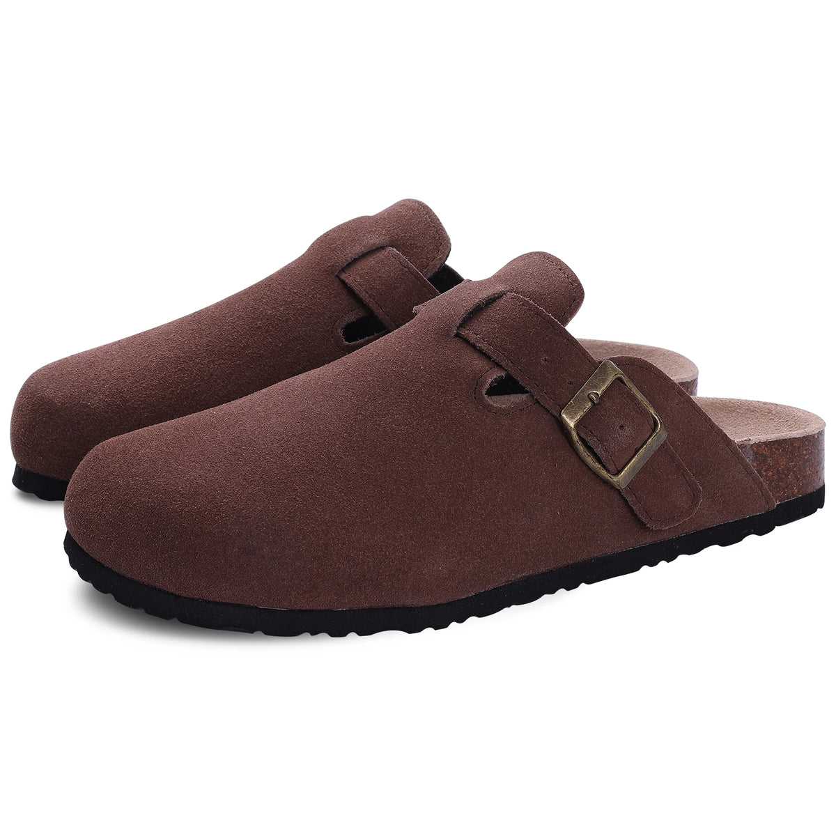 Sandales unisexes en daim à boucle – CLEVI Paris