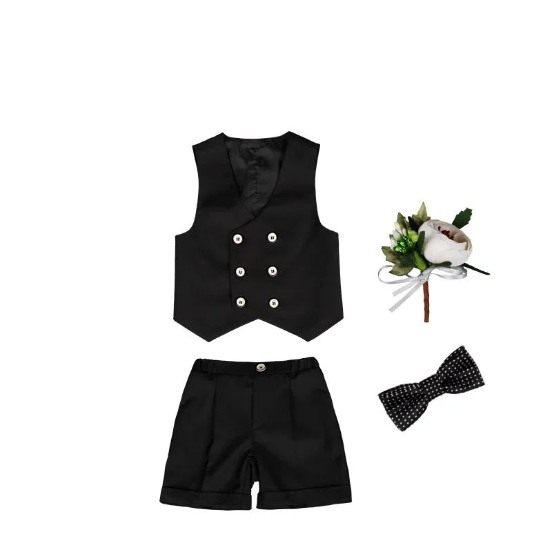 Ensemble cérémonie enfant gilet et short – CLEVI Paris
