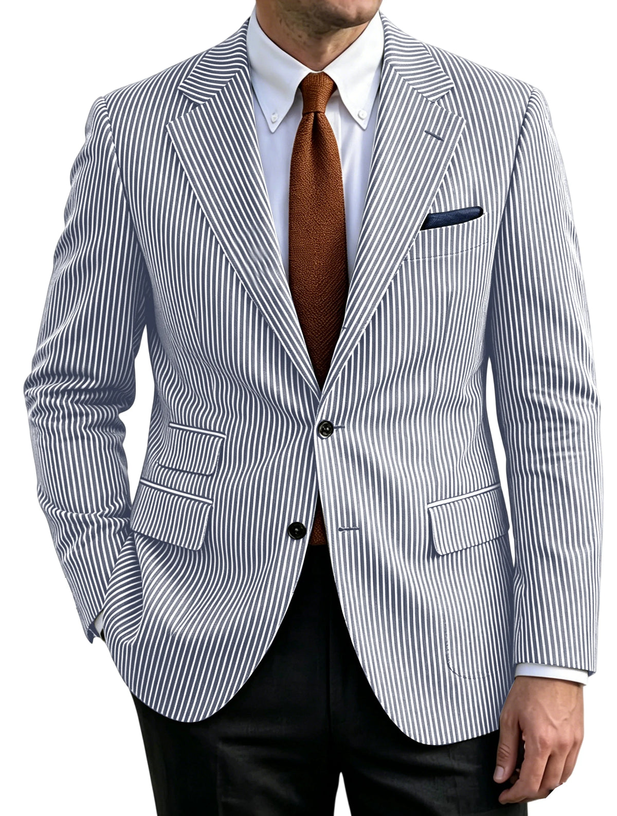 Blazer rayé homme en coton – CLEVI Paris