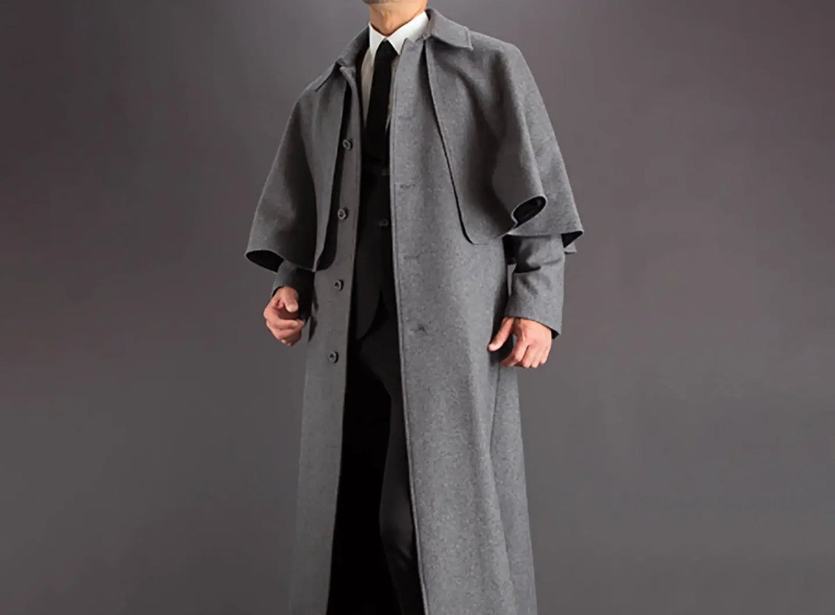 Manteau Homme Long Laine Mélangée – CLEVI Paris
