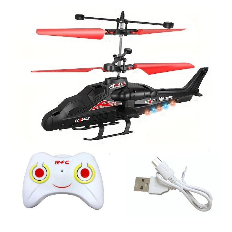 Hélicoptère Télécommandé Infrarouge LED – 2 Canaux, Charge USB, Intérieur, Idéal Enfants 6-12 Ans – CLEVI Paris