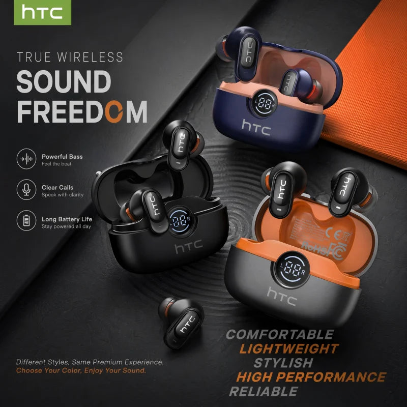 Écouteurs HTC NE79 TWS Semi-Intra Gaming 36h ENC – CLEVI Paris